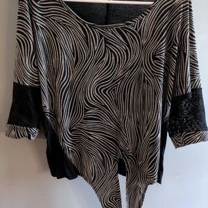 Stylish Black and Gray Women's Top